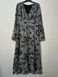 Abito stile impero grigio e nero The Kooples