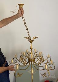 Lampadario  vintage a candelabro