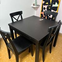 Tavolo Ikea Bjursta + 4 sedie