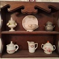 Vetrinetta muro bacheca servizio piatti porcellana