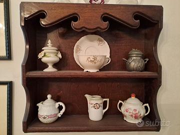 Vetrinetta muro bacheca servizio piatti porcellana