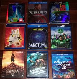 Lotto 9 Blu Ray in 3D Rari Fuori Catalogo