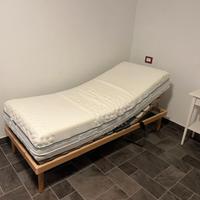 letto singolo  con rete elettrica motorizzata