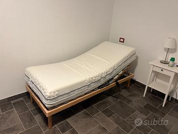 letto singolo  con rete elettrica motorizzata