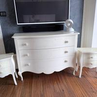 comò + comodini shabby chic