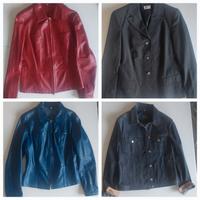 4 giacche, 3 pelle 1 tessuto. 