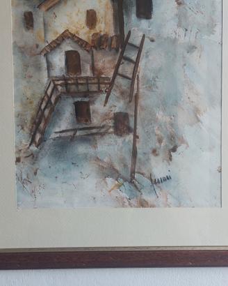 Quadro scorcio rustico Maria Edda Tamanini