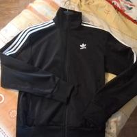 Adidas giacca Acetata nera tuta taglia S