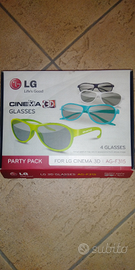 Kit 4 occhiali 3D colorati per TV LG