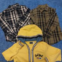 Abbigliamento bambino, 2 camicie, 1 felpa. euro 10