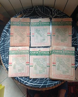 Lotto 20 Mappe Antiche "Carta d'Italia" Touring Cl
