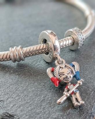 Charm Harley Quinn in Argento S925 🎀