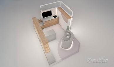 Stand espositivo in legno artigianale 3x4m