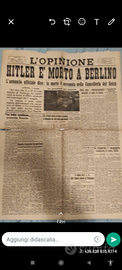 Prima Pagina Giornale " L'OPINIONE" 1945