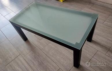 TAVOLO CON PIANO VETRO SPESSO