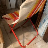 Coppia di Sedie a sdraio di tela