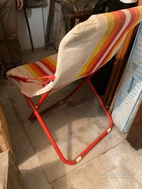 Coppia di Sedie a sdraio di tela