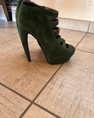 Scarpe verde scamosciato num 37