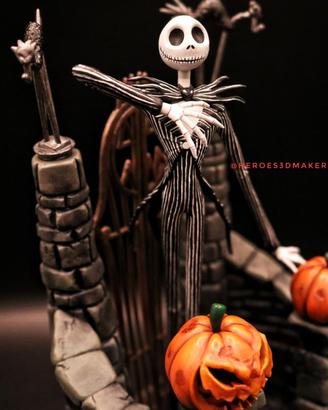 jack skeletron resina 3d dipinta a mano