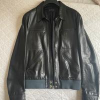 GUCCI Giacca pelle nera uomo