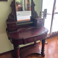 Mobile toilette pettineuse specchiera legno