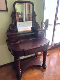 Mobile toilette pettineuse specchiera legno