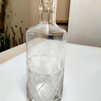 Bottiglia da collezione Vintage vetro intagliato