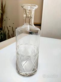 Bottiglia da collezione Vintage vetro intagliato