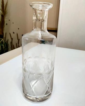 Bottiglia da collezione Vintage vetro intagliato