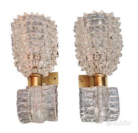 Barovier rostrato, coppia appliques mid-century