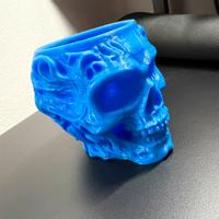 Portapenne teschio bicchiere 3D scrivania