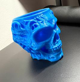 Portapenne teschio bicchiere 3D scrivania