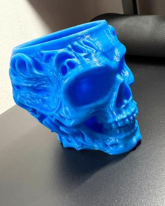 Portapenne teschio bicchiere 3D scrivania