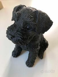 Soprammobile cane nero materiale lavico