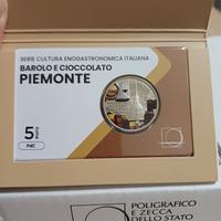 Moneta 5€ Piemonte Barolo e Cioccolato