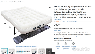 Letto/materasso autogonfiante in valigia EZ Bed