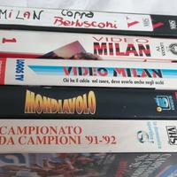 set 5 videocassette varie sul Milan Calcio 