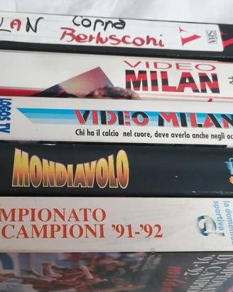 set 5 videocassette varie sul Milan Calcio 