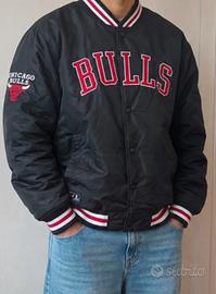 Giubbotto Bomber NBA Chicago Bulls Nero Imbottito