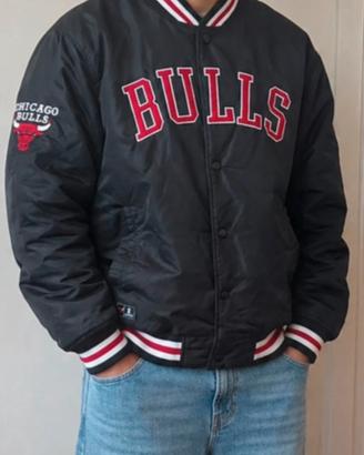 Giubbotto Bomber NBA Chicago Bulls Nero Imbottito