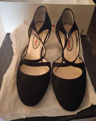 Décolleté Melluso in camoscio nero  scarpe ballo