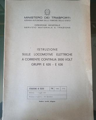 Istruzioni locomotive E626 E636