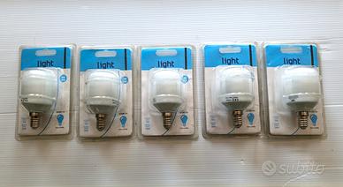 5 Lampadine LED E14 9W Sferetta Luce Calda 405lm 