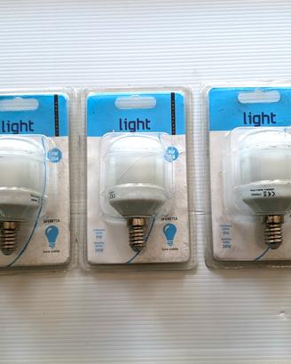 5 Lampadine LED E14 9W Sferetta Luce Calda 405lm 