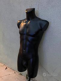 Manichino torso uomo nero da tavolo