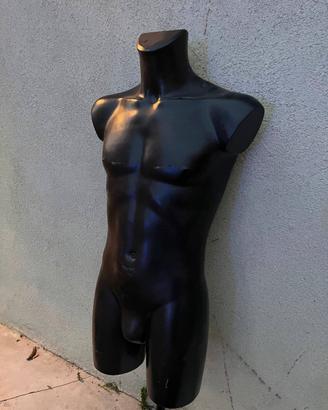 Manichino torso uomo nero da tavolo