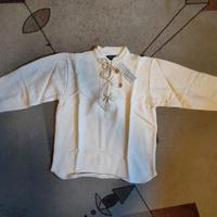 Camicia doppio cotone bianca S, Larp. GRV, Teatro