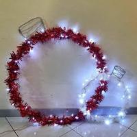 Palle natalizie stilizzate illuminate dia 80 cm