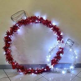 Palle natalizie stilizzate illuminate dia 80 cm