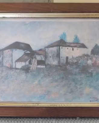 Quadro Ottone Rosai paesaggio acquerello firmato